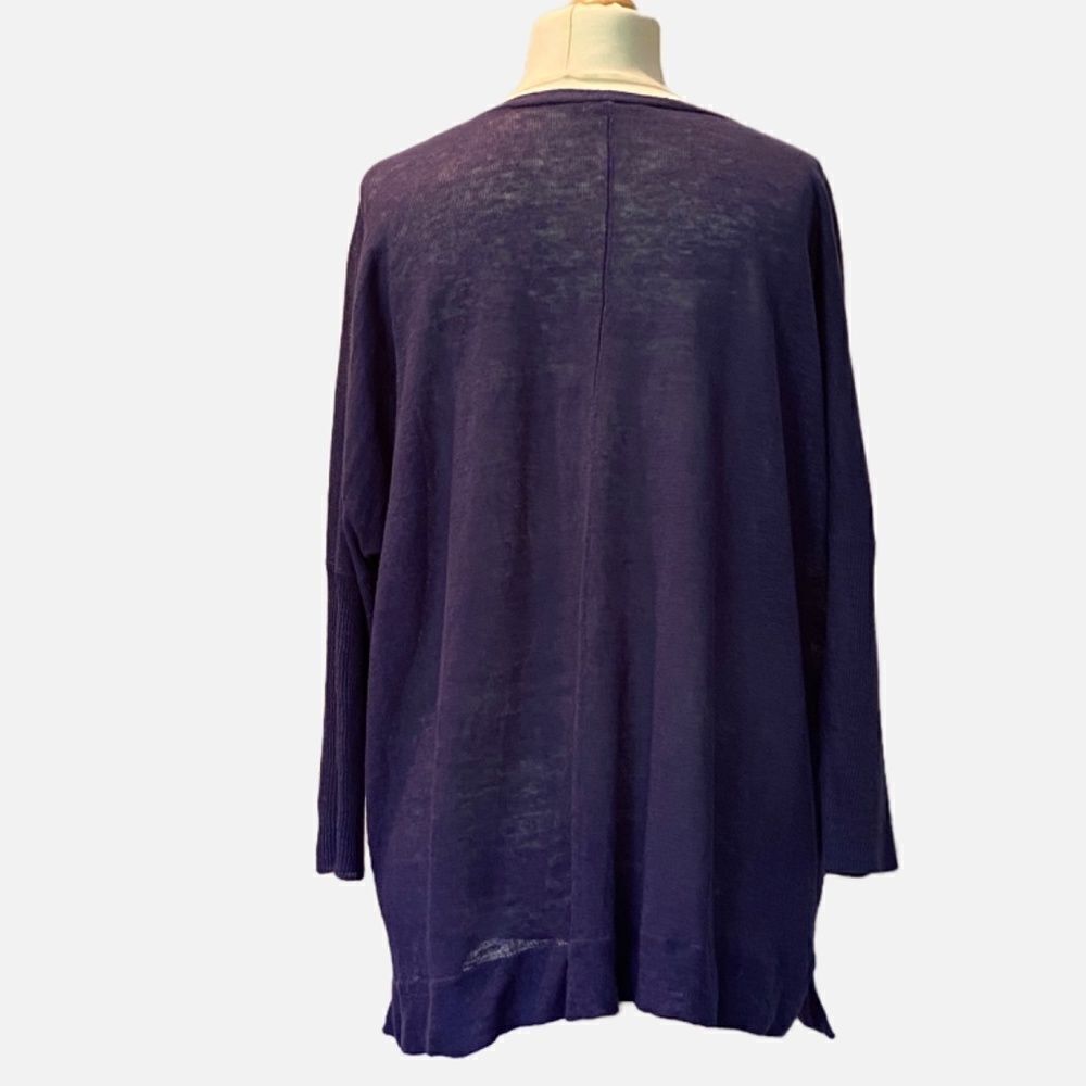 Eileen Fisher Size Small Blue Lightweight Oversized Sweater New 0130 - Picture 3 of 9